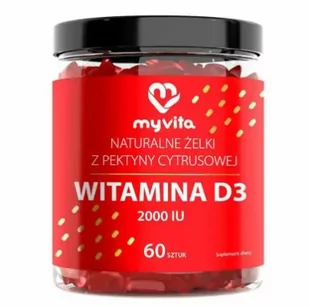 MyVita witamina D3 2000 IU żelki z pektyny cytrusowej 60 sztuk - Witaminy i minerały - miniaturka - grafika 1