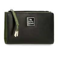 Portfele - Pepe Jeans BEA Portfel z wizytówką Czarny 17x10x2 cms Skóra syntetyczna, czarny, Cartera con Tarjetero, Portfel z karty - miniaturka - grafika 1