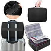 Torby fotograficzne i futerały - Walizka torba podróżna Alogy Bag for Documents with Number Lock - 37x11x27cm Czarna - miniaturka - grafika 1