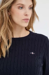 Gant sweter damski kolor granatowy lekki - Swetry damskie - miniaturka - grafika 1