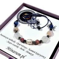 Bransoletki - Bransoletka znak zodiaku Rak Perła Awenturyn Opal bransoletka z kamieni naturalnych - miniaturka - grafika 1