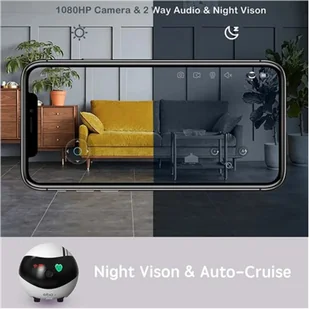 Enabot EBO AIR Robot IP Camera MP, 16GB pamięci zewnętrznej, obsługa maksymalnie 256GB, Biały - Kamery do monitoringu Enabot EBO AIR Robot IP Camera MP, 16GB pamięci zewnętrznej, obsługa maksymalnie 256GB, Biały - Kamery do monitoringu - miniaturka - grafika 6