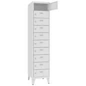 Szafki BHP - Pojedyncza głęboka szafka ze skrytkami - meble na stołówkę MSUS 4110 - miniaturka - grafika 1