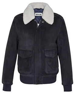Schott NYC Męska kurtka skórzana, niebieski (Navy Navy), M - Kurtki męskie - miniaturka - grafika 1