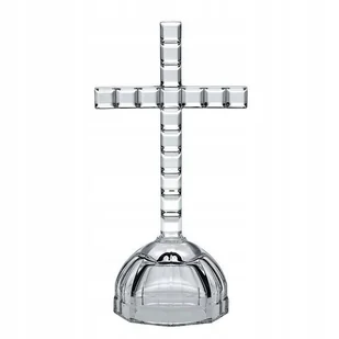 Krzyż stojący, nowoczesny, kryształowy, Bohemia 21,5 - Ozdoby bożonarodzeniowe - miniaturka - grafika 1
