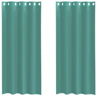 Zasłony - vidaXL Zasłony woalowe z przelotkami 2 szt. Turkusowe - miniaturka - grafika 1