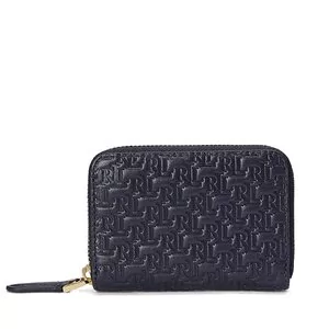 Portfele - Mały Portfel Damski Lauren Ralph Lauren Sm Zip Wllet 432883664008 French Navy - grafika 1