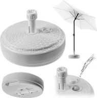 Parasole ogrodowe - Kadax Podstawa Parasola Stojak Pod Parasol Ogrodowy Okrągły 39cm Obciążnik Biała - miniaturka - grafika 1