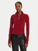 Swetry damskie - Patrizia Pepe Sweter 8K0323 K274 Czerwony Regular Fit - miniaturka - grafika 1