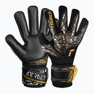 Piłka nożna - Rękawice bramkarskie Reusch Attrakt Silver NC Finger Support black/gold/white/black - miniaturka - grafika 1