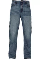 Spodnie męskie - Urban Classics Spodnie męskie Flared Jeans Sand Destroyed Washed 40, piasek zniszczony, 40 - miniaturka - grafika 1