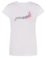Koszulki i topy damskie - T-Shirt damski nadruk kolorowe Nutki MUZYKA r.XXL - miniaturka - grafika 1