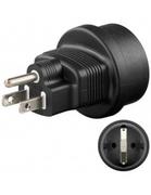 Adaptery i przejściówki - Connect Micro Micro Universal adapter US/Schuko - power connector adaptor PETRAVEL3 - miniaturka - grafika 1