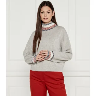 Tommy Hilfiger Wełniany sweter | Loose fit | z dodatkiem kaszmiru - Swetry damskie - miniaturka - grafika 1