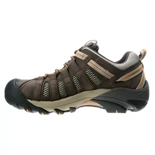 KEEN Męskie buty turystyczne Voyageur, czarny oliwkowy/Inca Gold, 14 UK, Czarny oliwkowy Inca Gold, 48 EU - Buty trekkingowe męskie - miniaturka - grafika 1