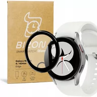 Akcesoria do smartwatchy - Bizon Szkło hartowane Glass Edge do Galaxy Watch 4 40mm, czarne BGE1GW4/40 - miniaturka - grafika 1
