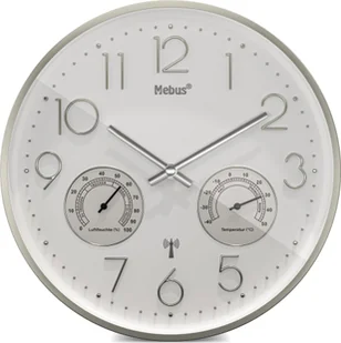 Radiobudzik Mebus Mebus 12989 radio wall clock with Thermo-Hygrometer - Zegary - miniaturka - grafika 1
