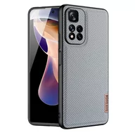 Etui i futerały do telefonów - Dux Ducis Fino etui pokrowiec pokryty nylonowym materiałem Xiaomi Poco X4 NFC 5G niebieski - miniaturka - grafika 1