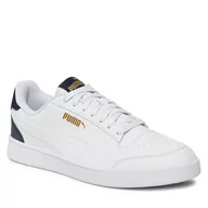 Półbuty męskie - Sneakersy Puma Puma Shuffle 309668 05 Puma White/Puma White/Peacoat/Puma Team Gold - miniaturka - grafika 1