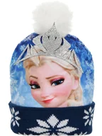 Czapki damskie - Disney Frozen Czapka "Kraina Lodu" w kolorze niebiesko-granatowym - miniaturka - grafika 1
