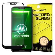 Szkła hartowane na telefon - Wozinsky super wytrzymałe szkło hartowane Full Glue na cały ekran z ramką Case Friendly Motorola Moto G7 Power czarny - miniaturka - grafika 1
