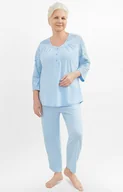 Piżamy damskie - Bawełniana piżama damska Rozalia II 230 04, Kolor niebieski, Rozmiar M, MARTEL - Primodo.com - miniaturka - grafika 1
