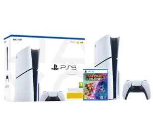Sony PlayStation 5 Slim E Chassis PS5 1TB z napędem + Ratchet & Clank: Rift Apart - Konsole Playstation - miniaturka - grafika 1
