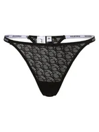 Majtki damskie - GUESS - Stringi damskie, czarny - miniaturka - grafika 1