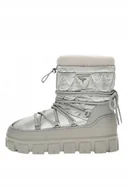 Śniegowce damskie - Guess Srebrne Śniegowce z Pikowaniem i Futerkiem 37 Gna - miniaturka - grafika 1