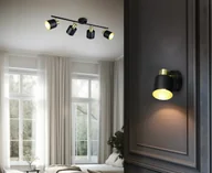 Lampy sufitowe - EVA 868800480 czarno-złota lampa sufitowa 4xE14 - miniaturka - grafika 1