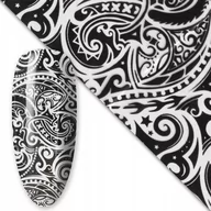 Ozdoby do paznokci - Folia transferowa do paznokci 80 cm Black Nr 6 - miniaturka - grafika 1