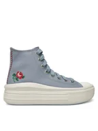 Trampki damskie - Converse Trampki Chuck Taylor All Star Move Platform Rose A12571C Szary - miniaturka - grafika 1