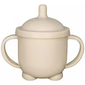 Kubki dla dzieci - MYROYS, Silikonowy kubeczek niekapek Beżowy - miniaturka - grafika 1