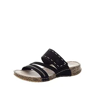 Moda i Uroda OUTLET - Rieker Damskie klapki 61150, czarny 01, 36 EU - miniaturka - grafika 1
