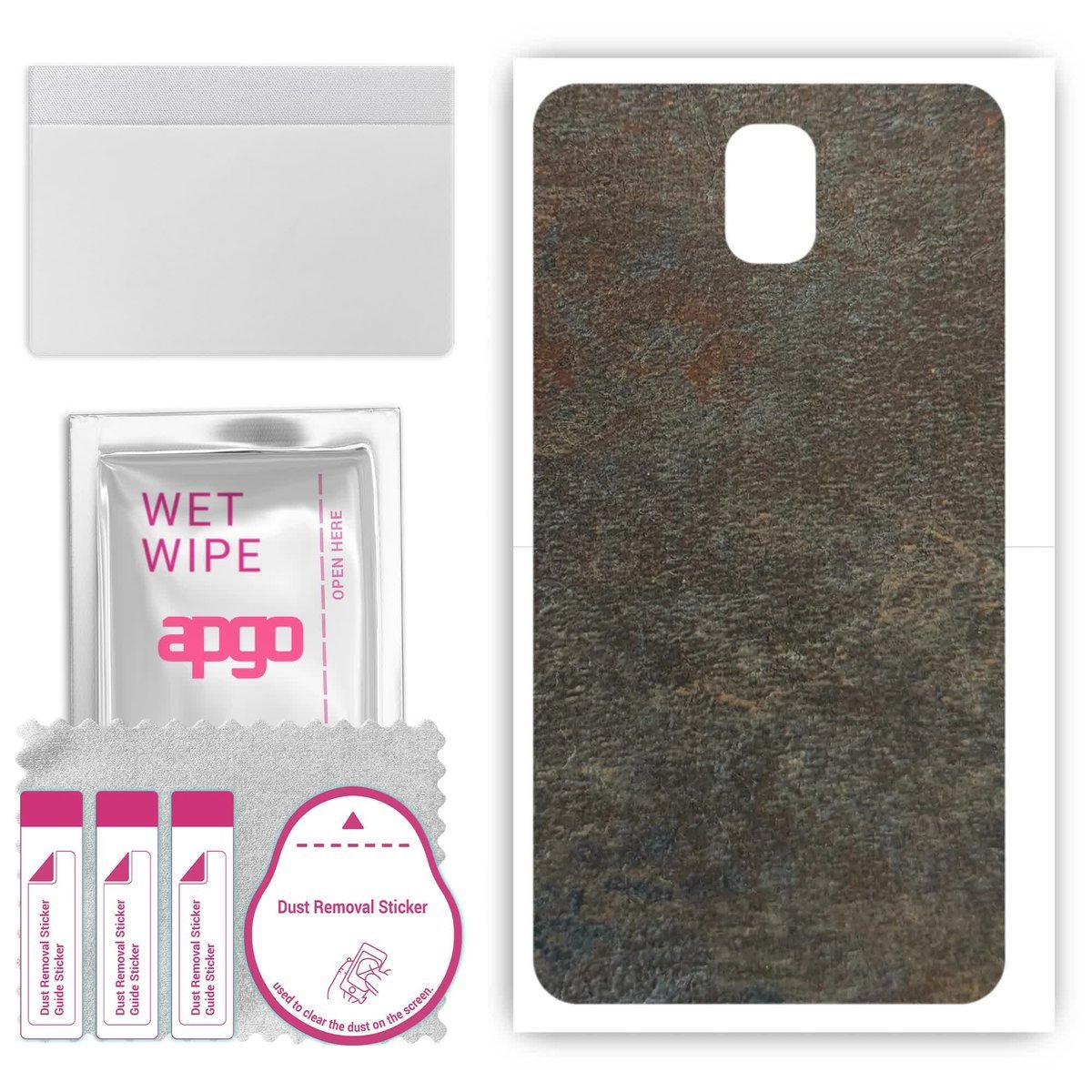 Folia naklejka skórka strukturalna na TYŁ do Samsung Galaxy Note 3 - Kamień Księżycowy - apgo SKINS