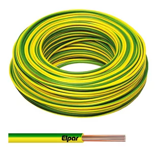 Przewód LgY 4 żółto-zielony H07V-K jednożyłowy, ELPAR - Przewody elektryczne - miniaturka - grafika 1