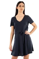 Sukienki - ONLY Damska sukienka ONLMAY S/S z dekoltem w serek JRS NOOS, Night Sky, L, Night Sky, L - miniaturka - grafika 1
