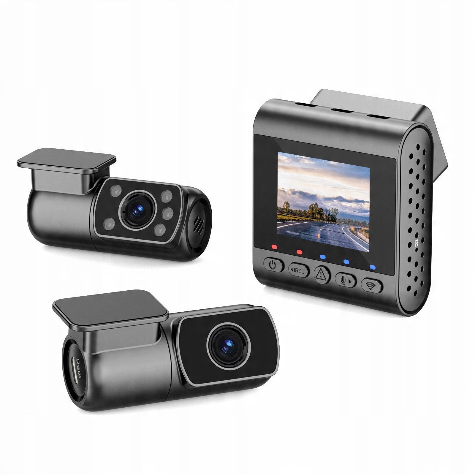 SJCAM M60S Kamera samochodowa 4K kamera Przód+Tył+Wnętrze