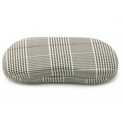 Akcesoria do okularów - Etui Futerał na okulary ET-104G kratka jasny szary - miniaturka - grafika 1
