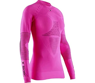 X-Bionic Energizer 4.0 koszulka damska z okrągłym dekoltem czerwony Neon Flamingo/Anthra S - Koszulki i topy damskie - miniaturka - grafika 1