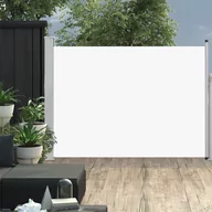 Pawilony ogrodowe - vidaXL Wysuwana markiza boczna na taras, 100 x 500 cm, kremowa vidaXL - miniaturka - grafika 1