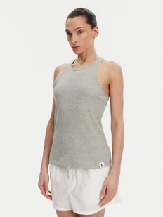 Calvin Klein Underwear Top LV00QS7492 Szary Slim Fit - Koszulki i topy damskie - miniaturka - grafika 1