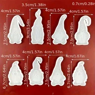 Inne - TEMU Zestaw 8 sztuk foremek silikonowych z motywem Świętego Mikołaja i Choinki - Zestaw do Tworzenia Breloków z Żywicy Epoksydowej DIY - miniaturka - grafika 1