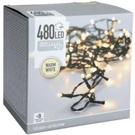 Oświetlenie świąteczne - Lampki Choinkowe CHRISTMAS DECORATION Łańcuch Świetlny 480 LED TIMER Ciepły Biały - miniaturka - grafika 1