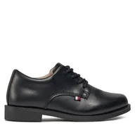 Buty dla chłopców - Półbuty Tommy Hilfiger Low Cut Lace Up Shoe T3B4-33174-1355 Czarny - miniaturka - grafika 1