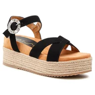 Espadryle damskie - Unisa Espadryle Calligan Ks Black - miniaturka - grafika 1