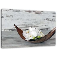 Obrazy i zdjęcia na płótnie - Obraz na płótnie, Białe kwiaty storczyka (Rozmiar 60x40) - miniaturka - grafika 1