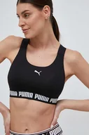 Bielizna sportowa damska - Puma biustonosz sportowy Feel It kolor czarny - miniaturka - grafika 1