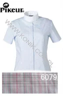 Koszulki jeździeckie - PIKEUR Koszula konkursowa damska - różowa kratka - miniaturka - grafika 1