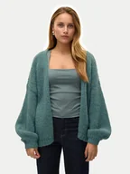 Swetry damskie - Vero Moda Kardigan Maybe 10273101 Zielony Oversize - miniaturka - grafika 1